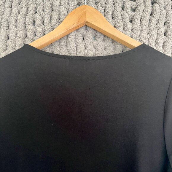 Alex & Lili Black V-Neck Short Sleeve Top – Size Medium | - Picture 6 of 8
